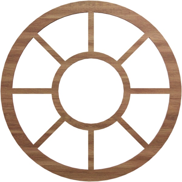 Ekena Millwork Grace Wood Fretwork Pierced Ceiling Medallion, Walnut, 16"OD x 5 3/4"ID x 1/4"T CMWP16X0250GRWA - main